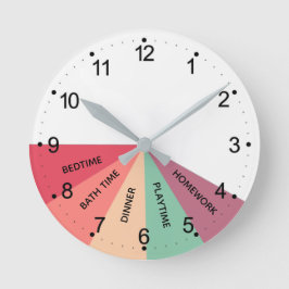 Relógio Redondo de Cores de Programação Diária