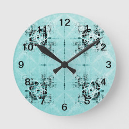 Relógio redondo de exclusão espiral abstrato