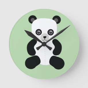 Relógio Redondo de Urso Panda Teddy