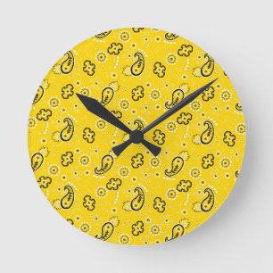 Relógio Redondo Decisor inicial do Aventura Bandana Amarelo
