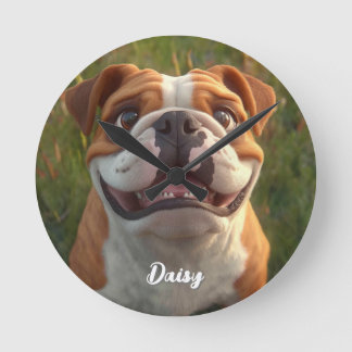 Relógio Redondo decor de animais de estimação personalizado