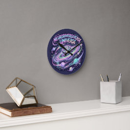 Relógio Redondo Decoração de Casa Universo Neurodiverso TDAH Autis