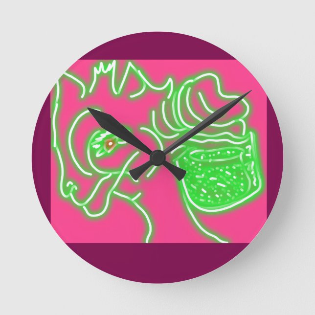 Relógio Redondo Deer and Its Magic Pearl Pouch (Frente)