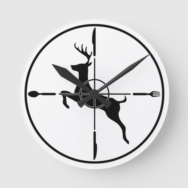 RELÓGIO REDONDO DEER HUNTER FUNNTING FAST COMIDA  (Frente)