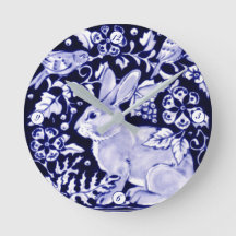 Delft Blue Bunny Rabbit Birds Dedham Elegant