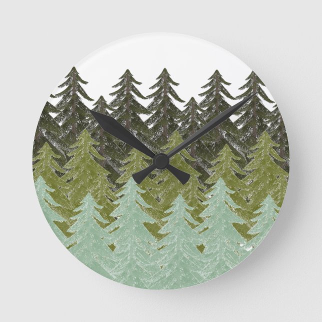 RELÓGIO REDONDO DENTRO DA FLORESTA (Frente)