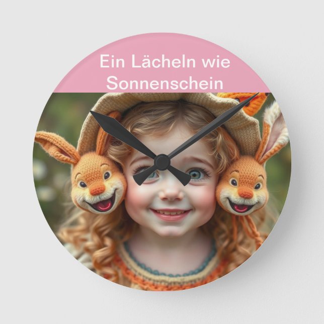 Relógio Redondo „Der fröhliche Wächter vom Sternental“ Baby Stramp (Frente)