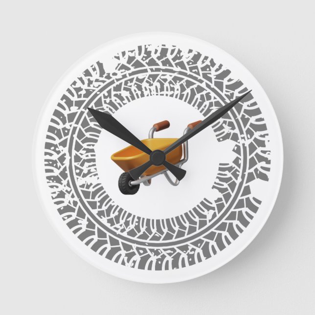 Relógio Redondo deriva da carrinha de rodas, queimada (Frente)