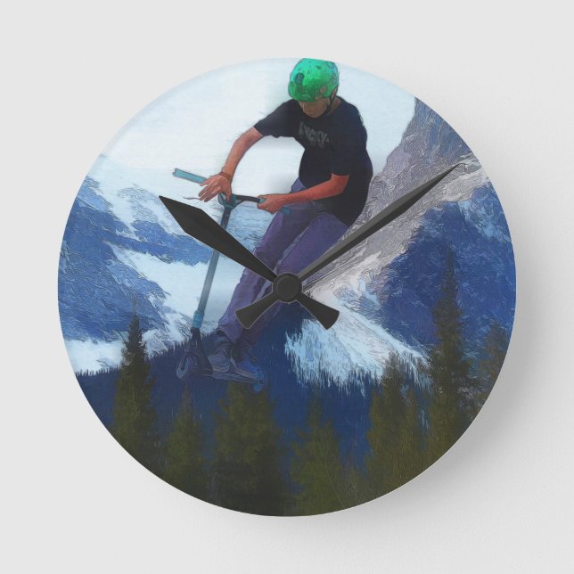 Relógio Redondo Desempenho máximo - Patinete (Frente)