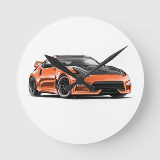 Relógio Redondo desenho do 370z para entusiastas de carros jdm