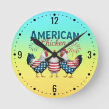 Desenho Patriótico Americano de Frango de 4 de Jul