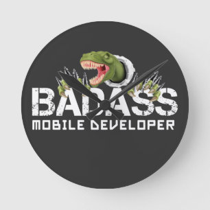 RELÓGIO REDONDO DESENVOLVEDOR MÓVEL BADASS- T-REX MOBILE DEV DIVER