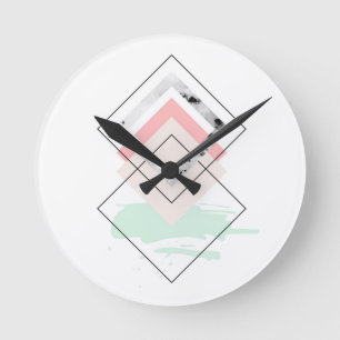 Relógio Redondo Design abstrato geométrico