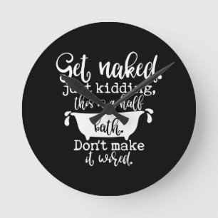 Relógio Redondo Design De Banheiro Engraçado Para Sua Decoração Do