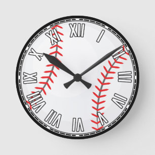 Relógio Redondo Design de Beisebol