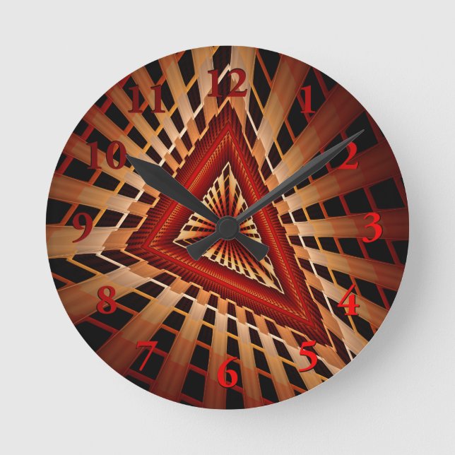 Relógio Redondo design de Gráfico Frágil Moderno de Rede Fantástic (Frente)