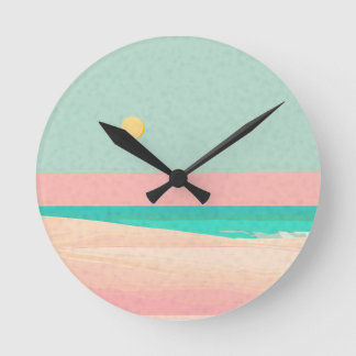 Relógio Redondo Design de praia
