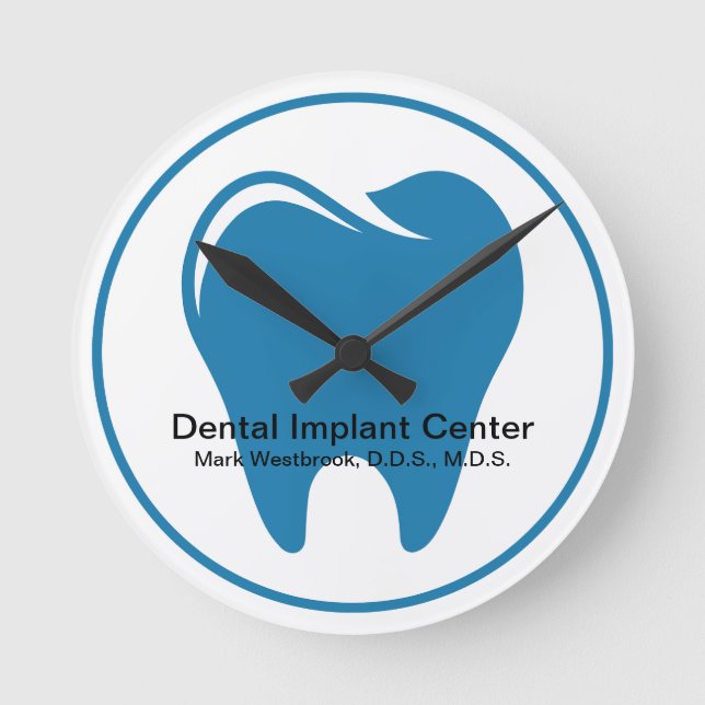 Relógio Redondo Design de Relógios da Sala de Espera do Dental (Frente)
