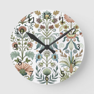 Relógio Redondo Design Floral Art Nouveau 402 flores