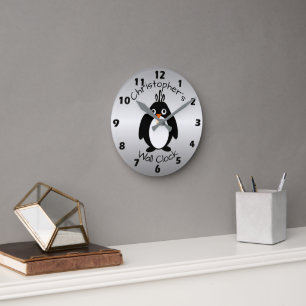 Relógio Redondo Design personalizado do pinguim