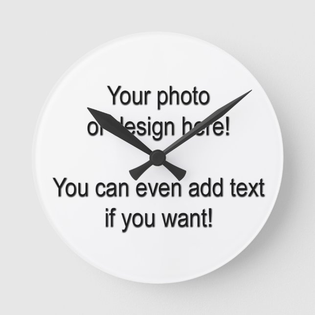 Relógio Redondo Design seu próprio Wall Clock (Frente)