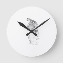 Relógio Redondo design tête femme africaine