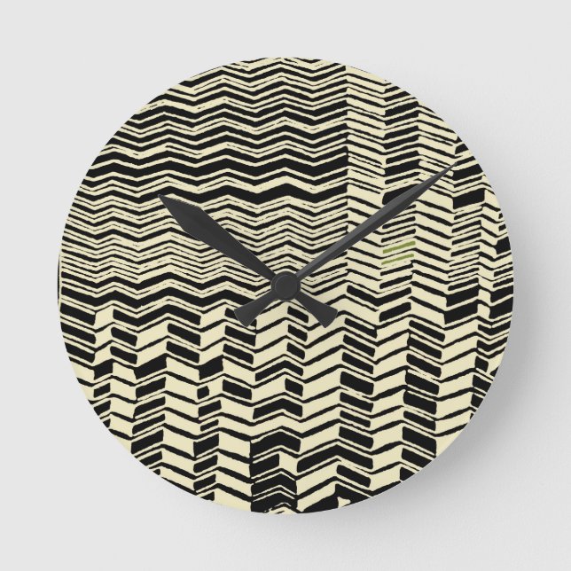 Relógio Redondo Designs Tribal Kuba (Frente)