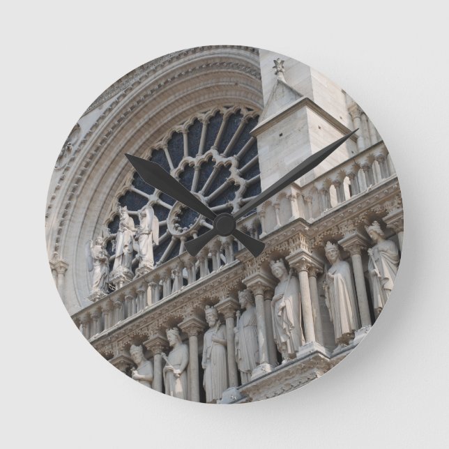 Relógio Redondo Detalhe da Notre Dame (Frente)
