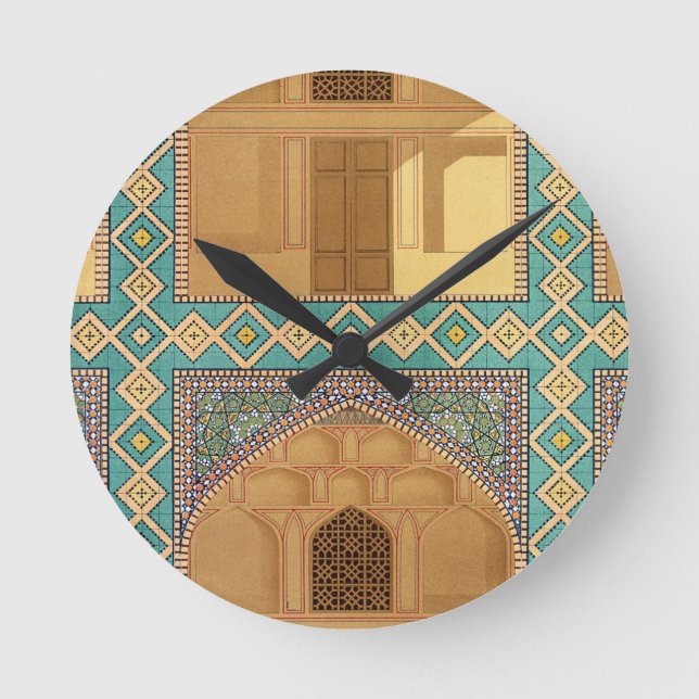 Relógio Redondo Detalhe das arcadas do pátio no Medrese-i-S (Frente)