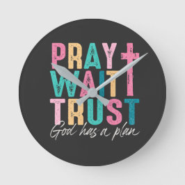 Relógio Redondo Deus Tem Um Plano