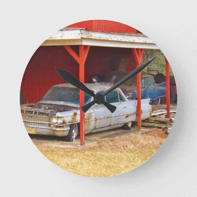 Relógio Redondo Deville de prata de 1963 Sadan (Frente)