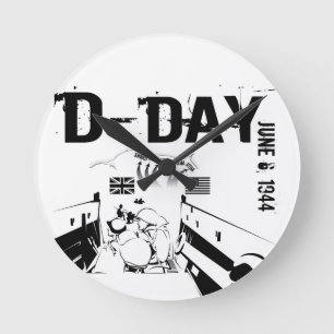 Relógio Redondo DIA D 6 de junho de 1944
