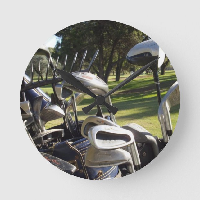 Relógio Redondo Dia De Golfe, (Frente)