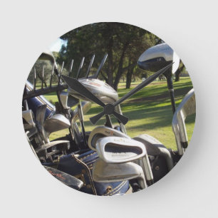 Relógio Redondo Dia De Golfe Fora,