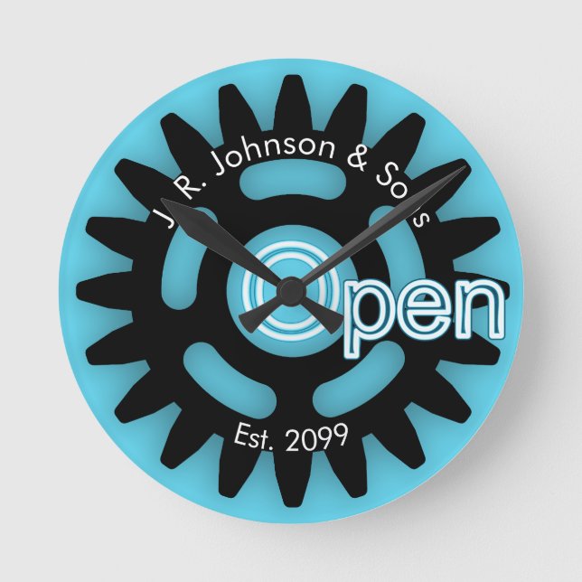 Relógio Redondo Dia de os pais Padre e Filhos Mecânicos Abertos Es (Frente)