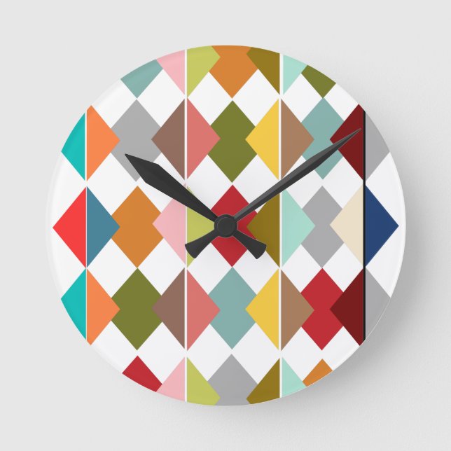Relógio Redondo Diamond Quilt (Frente)