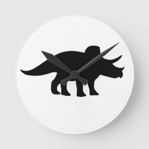 Relógio Redondo Dinossauro do Triceratops