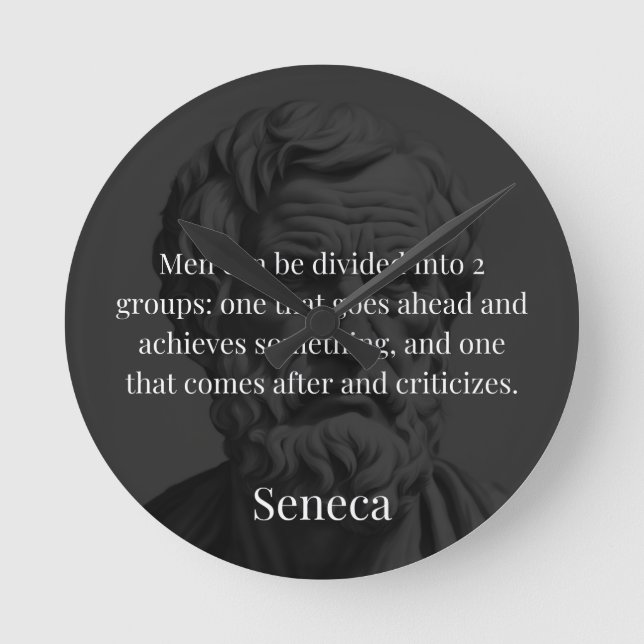 Relógio Redondo Divisão do Seneca: Os Doers e os Críticos (Frente)