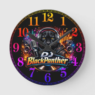 RELÓGIO REDONDO DJ BLACKPANTHER 2