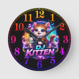 RELÓGIO REDONDO DJ KITTEN 2