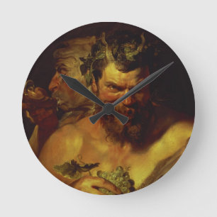 Relógio Redondo Dois Satyrs (óleo no painel)