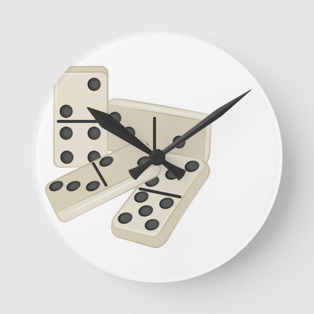 Relógio Redondo Dominós (Frente)