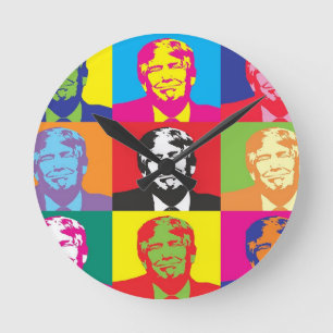 Relógio Redondo Donald Trump Pop Art