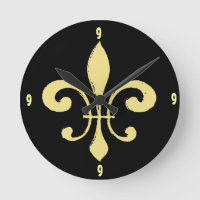 Dourado Washington Fleur De Lis, adicione números