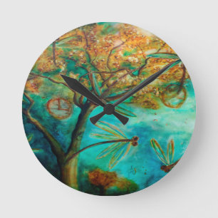 Relógio Redondo Dragonfly Flirtation