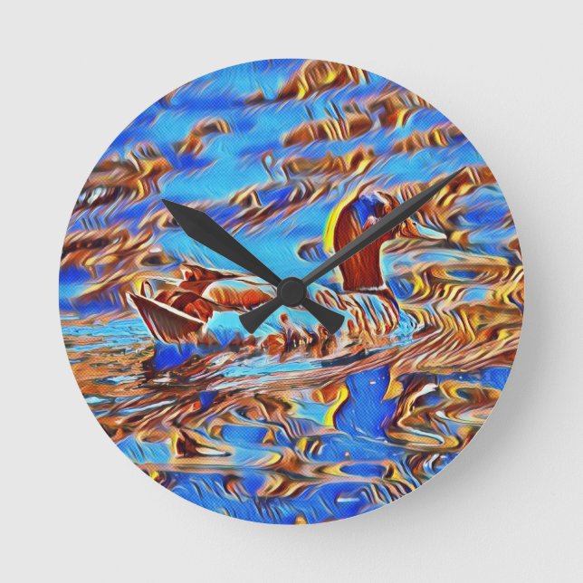 Relógio Redondo Duck O'Clock (Frente)