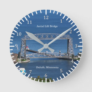 Relógio Redondo Duluth Aerial Lift Bridge clock