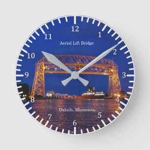 Relógio Redondo Duluth Aerial Lift Bridge & John G. Munson