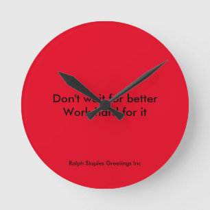 Relógio Redondo Duro de trabalho