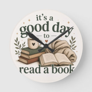 Relógio Redondo É um bom dia para ler um livro